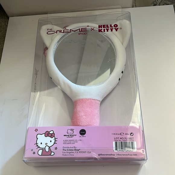 NIB the creme shop x hello kitty LE plush hello kitty portable mirror - Picture 4 of 9